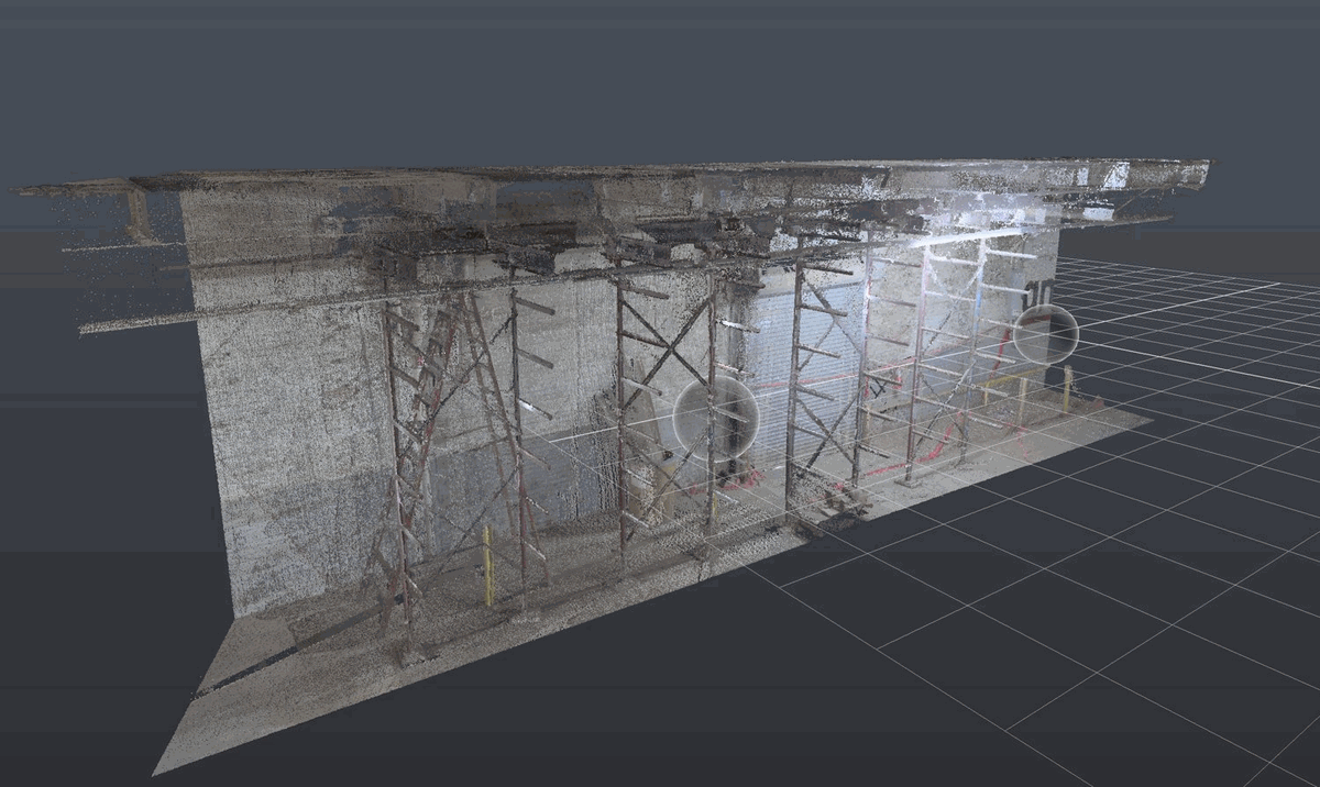 Colorized point cloud interior